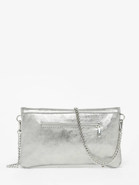 Sac BandouliÃ¨re Nine Cuir Milano Argent nine NI22112N vue secondaire 4