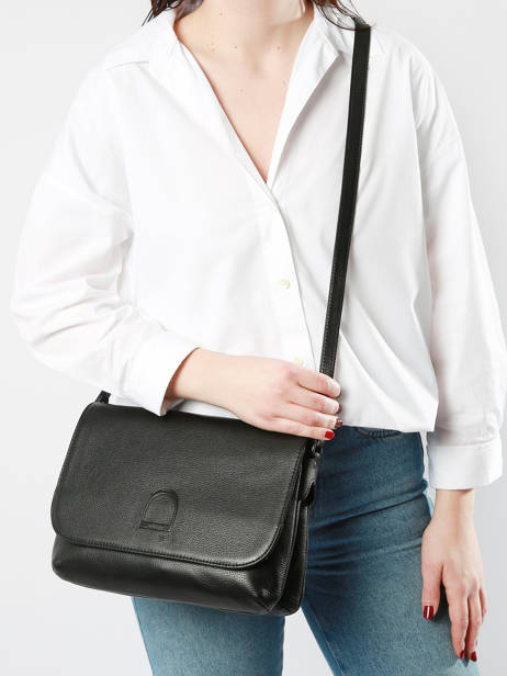 Sac BandouliÃ¨re Balade Cuir Etrier Noir balade EBAL19 vue secondaire 1