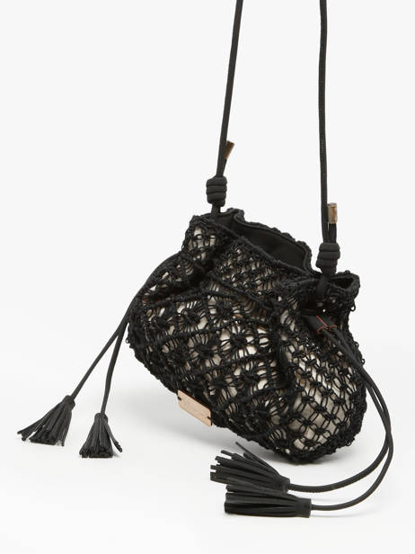 Sac BandouliÃ¨re Tanaisie Jute Woomen Noir tanaisie WTAN07 vue secondaire 2