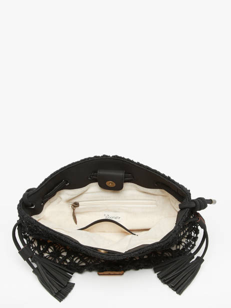 Sac BandouliÃ¨re Tanaisie Jute Woomen Noir tanaisie WTAN07 vue secondaire 3