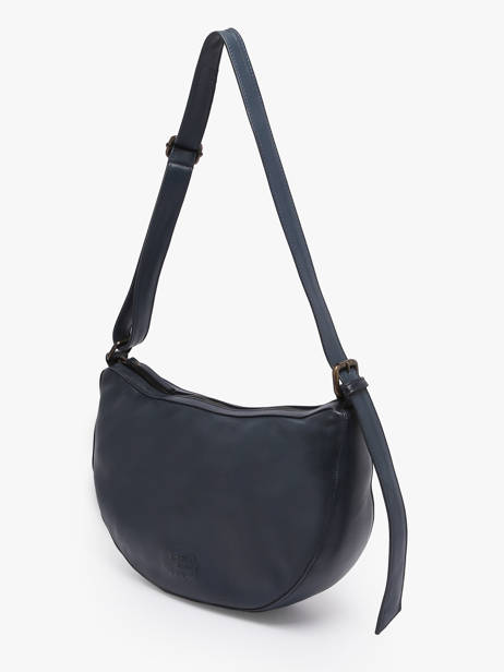 Sac BandouliÃ¨re Cow Cuir Basilic pepper Bleu cow BCOW71 vue secondaire 2
