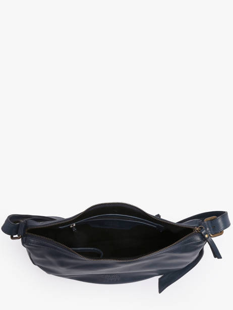 Sac BandouliÃ¨re Cow Cuir Basilic pepper Bleu cow BCOW71 vue secondaire 3
