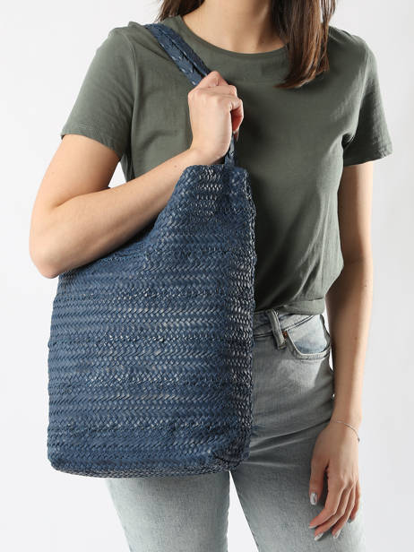 Sac PortÃ© Ã©paule Heritage Cuir Biba Bleu heritage RUB1L vue secondaire 1