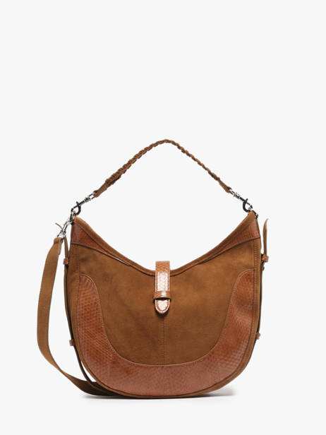 Sac PortÃ© Ã©paule Luna Cuir Great by sandie Beige luna SNA