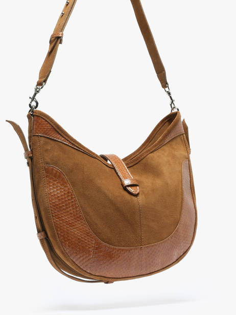 Sac PortÃ© Ã©paule Luna Cuir Great by sandie Beige luna SNA vue secondaire 2