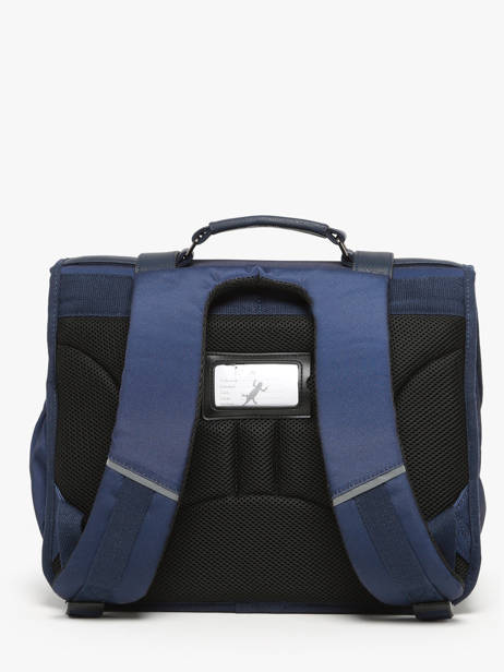 Cartable 2 Compartiments Cameleon Bleu vintage family boulanger CA35 vue secondaire 4