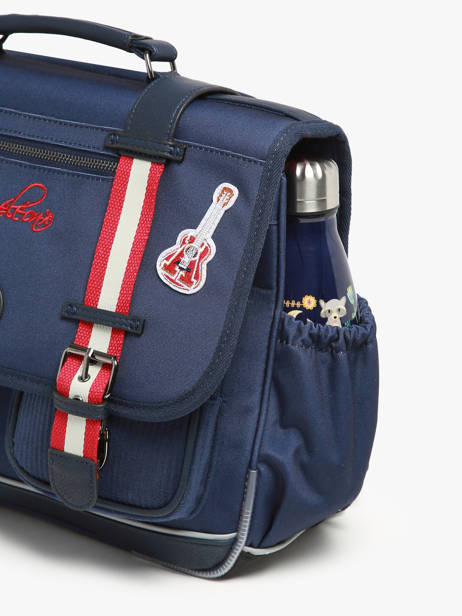 Cartable 2 Compartiments Cameleon Bleu vintage family boulanger CA35 vue secondaire 5