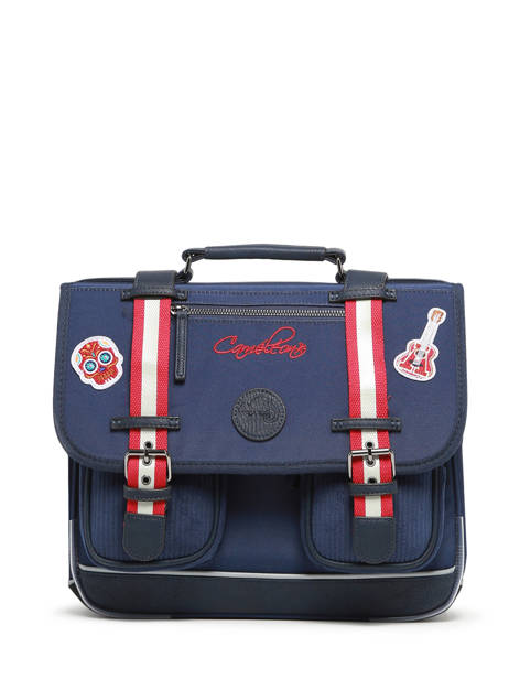 Cartable 2 Compartiments Cameleon Bleu vintage family boulanger CA35 vue secondaire 6