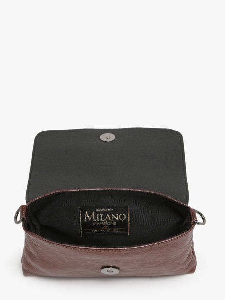 Sac BandouliÃ¨re Nine Cuir Milano Marron nine NI24063 vue secondaire 3