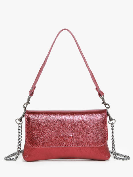 Sac BandouliÃ¨re Nine Cuir Milano Rouge nine NI24063