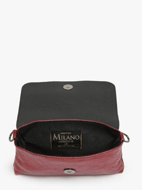 Sac BandouliÃ¨re Nine Cuir Milano Rouge nine NI24063 vue secondaire 3