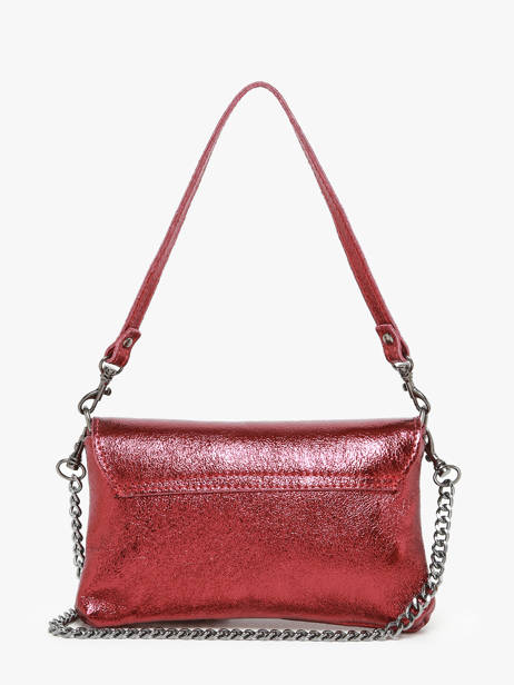 Sac BandouliÃ¨re Nine Cuir Milano Rouge nine NI24063 vue secondaire 4