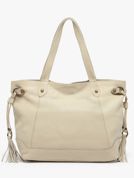 Sac PortÃ© Ã©paule Cow Cuir Basilic pepper Beige cow 155N