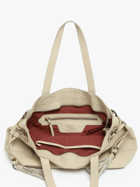 Sac PortÃ© Ã©paule Cow Cuir Basilic pepper Beige cow 155N vue secondaire 3