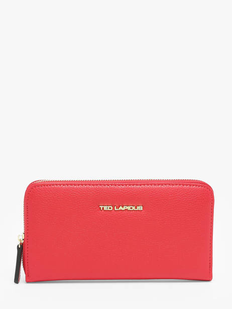 Portefeuille Ted lapidus Rouge jara TLMQ1501