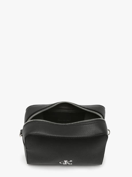 Sac BandouliÃ¨re Minimal Mono Polyester RecyclÃ© Calvin klein jeans Noir minimal mono K612719 vue secondaire 3
