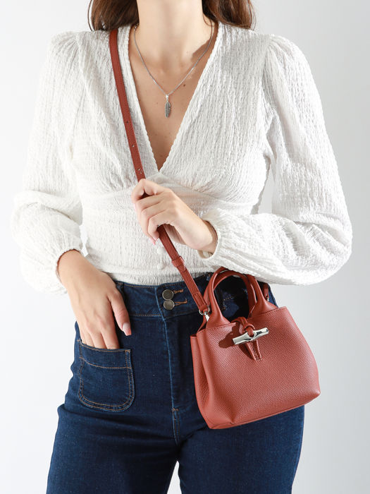 Longchamp Le roseau Sacs porté travers Marron
