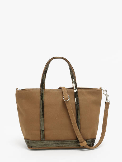 Sac Bandoulière Baby Cabas Paillettes Vanessa bruno Marron cabas 1V40410 vue secondaire 4