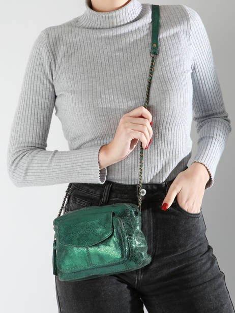 Sac Bandouliere Naina Cuir Pieces Vert naina 17063358 vue secondaire 1
