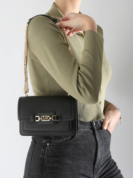 Sac BandouliÃ¨re Heather Cuir Michael kors Noir heather S2G7HC0L vue secondaire 1
