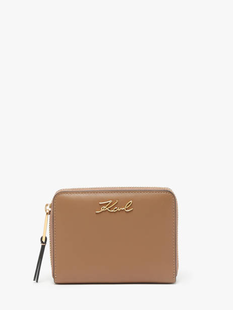Portefeuille K Signature Cuir Karl lagerfeld Marron k signature A1W32105