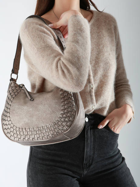 Sac PortÃ© Ã©paule Winter Tresse Miniprix Argent winter tresse 6002 vue secondaire 1