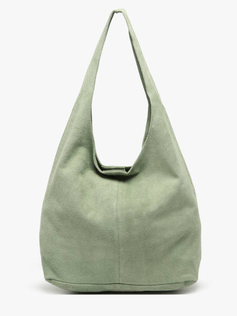 Sac PortÃ© Ã©paule Velvet Cuir Milano Vert velvet VE24062B