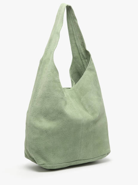 Sac PortÃ© Ã©paule Velvet Cuir Milano Vert velvet VE24062B vue secondaire 3