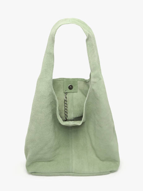 Sac PortÃ© Ã©paule Velvet Cuir Milano Vert velvet VE24062B vue secondaire 4