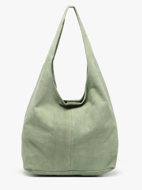 Sac PortÃ© Ã©paule Velvet Cuir Milano Vert velvet VE24062B vue secondaire 5