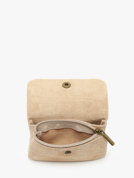 Porte-monnaie Cuir Milano Beige velvet VE23091 vue secondaire 1
