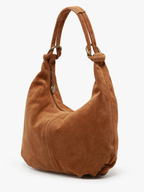 Sac Porté épaule Velvet Cuir Milano Orange velvet VE24111 vue secondaire 2
