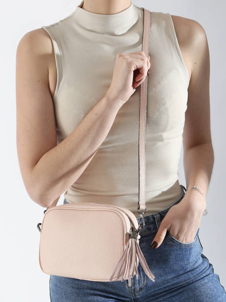 Sac Bandoulière Caviar Cuir Milano Rose caviar CA2006N vue secondaire 1