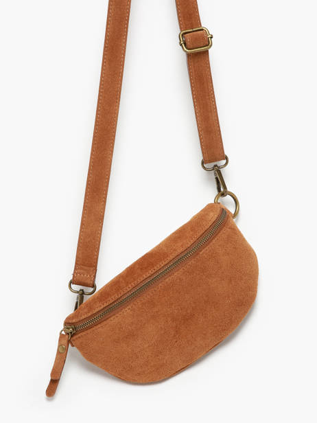 Sac Banane Milano Marron velvet VE19091 vue secondaire 2