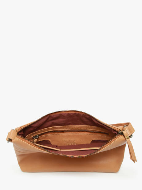 Sac BandouliÃ¨re Cow Cuir Basilic pepper Marron cow BCOW68 vue secondaire 3