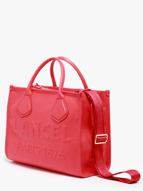 Cabas ZippÃ© M Jour Cuir Lancel Rouge jour A12996 vue secondaire 2