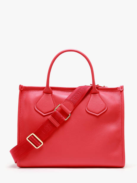 Cabas ZippÃ© M Jour Cuir Lancel Rouge jour A12996 vue secondaire 4