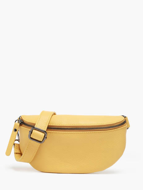 Sac Banane Caviar Cuir Milano Jaune caviar CA19091B