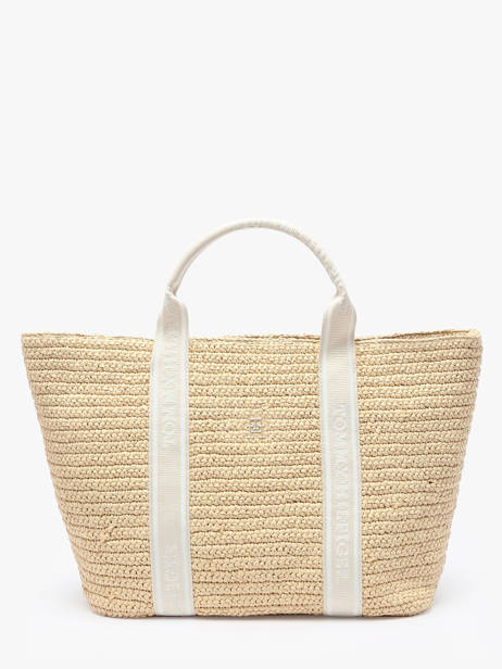 Sac PortÃ© Main Th Spring Logo Polyurethane Tommy hilfiger Blanc th spring logo AW17196