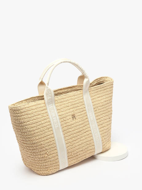 Sac PortÃ© Main Th Spring Logo Polyurethane Tommy hilfiger Blanc th spring logo AW17196 vue secondaire 2