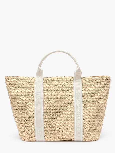 Sac PortÃ© Main Th Spring Logo Polyurethane Tommy hilfiger Blanc th spring logo AW17196 vue secondaire 4
