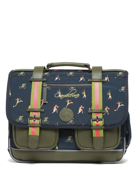 Cartable 2 Compartiments Cameleon Vert vintage urban 27 vue secondaire 6