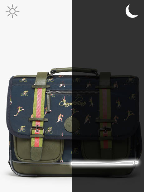 Cartable 2 Compartiments Cameleon Vert vintage urban 27 vue secondaire 7
