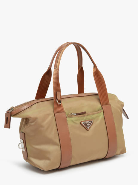 Sac Ã  Main D'occasion Prada Tessuto Cuir Et Nylon Prada Beige second life 1210372 vue secondaire 4