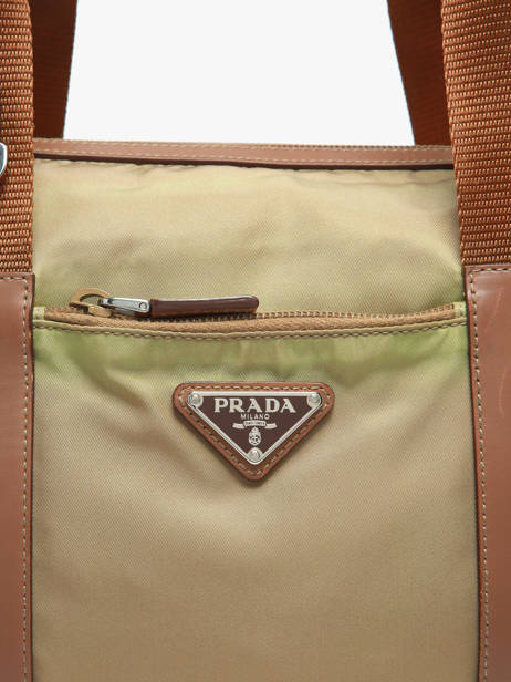 Sac Ã  Main D'occasion Prada Tessuto Cuir Et Nylon Prada Beige second life 1210372 vue secondaire 2