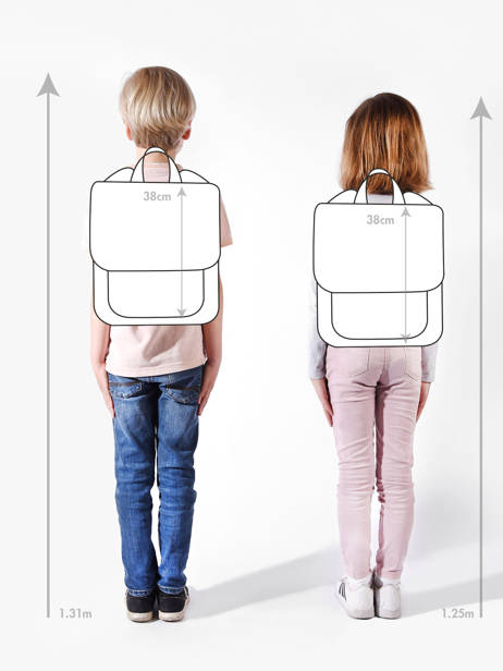 Sac Ã  Dos Hello hossy Blanc cool kids O6 vue secondaire 1