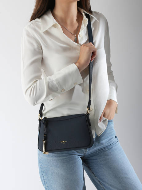 Sac BandouliÃ¨re Faubourg Cuir Lancel Bleu faubourg A13524 vue secondaire 1