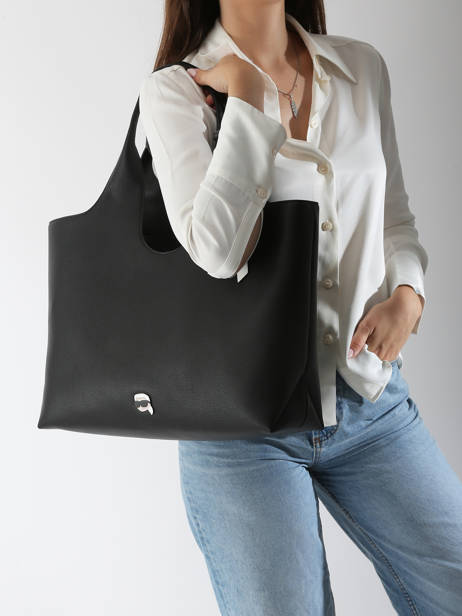 Sac PortÃ© Ã©paule K Ikon Polyurethane Karl lagerfeld Noir k ikon A3W30096 vue secondaire 1