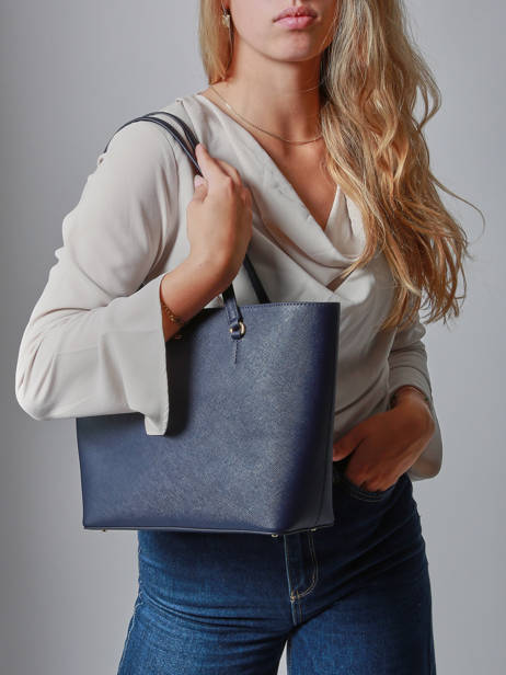 Sac Porté épaule Medium Karly Cuir Lauren ralph lauren Bleu karly 31924351 vue secondaire 1