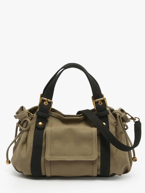 Sac 18h Canvas Coton Gerard darel Vert canvas DCS67450 vue secondaire 4